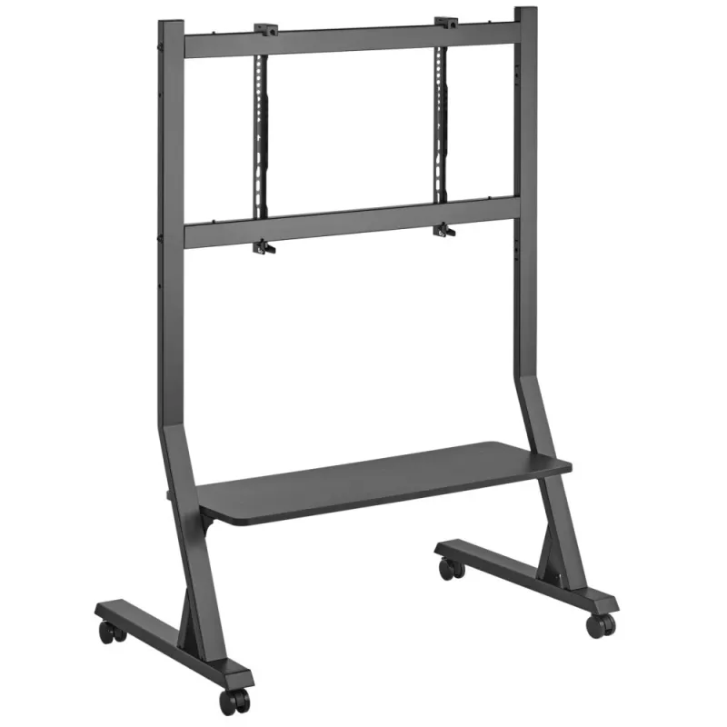 Grīdas statīvs TECHLY 366983 45–90 collu televizoriem, melns, tērauds, augstums 1026–1126 mm, max VESA 800x400, slodze 60 kg