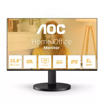 AOC 24B3HA2 datora monitors 60,5 cm (23,8 collu) 1920 x 1080 pikseļi Full HD LED Melns