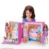 Barbie Getaway leļļu māja ar lelli, 4 rotaļu zonām un 11 dekorācijas piederumiem