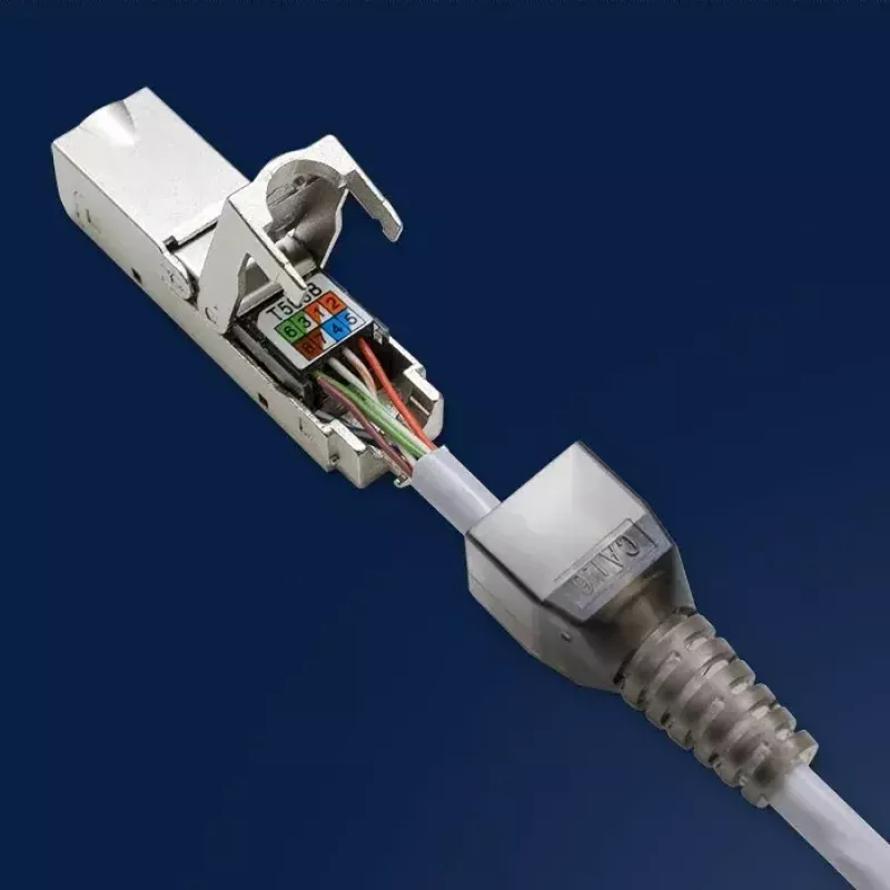 Bez instrumenta RJ45 spraudnis QOLTEC 54540 CAT6 STP ekranētiem Ethernet kabeļiem