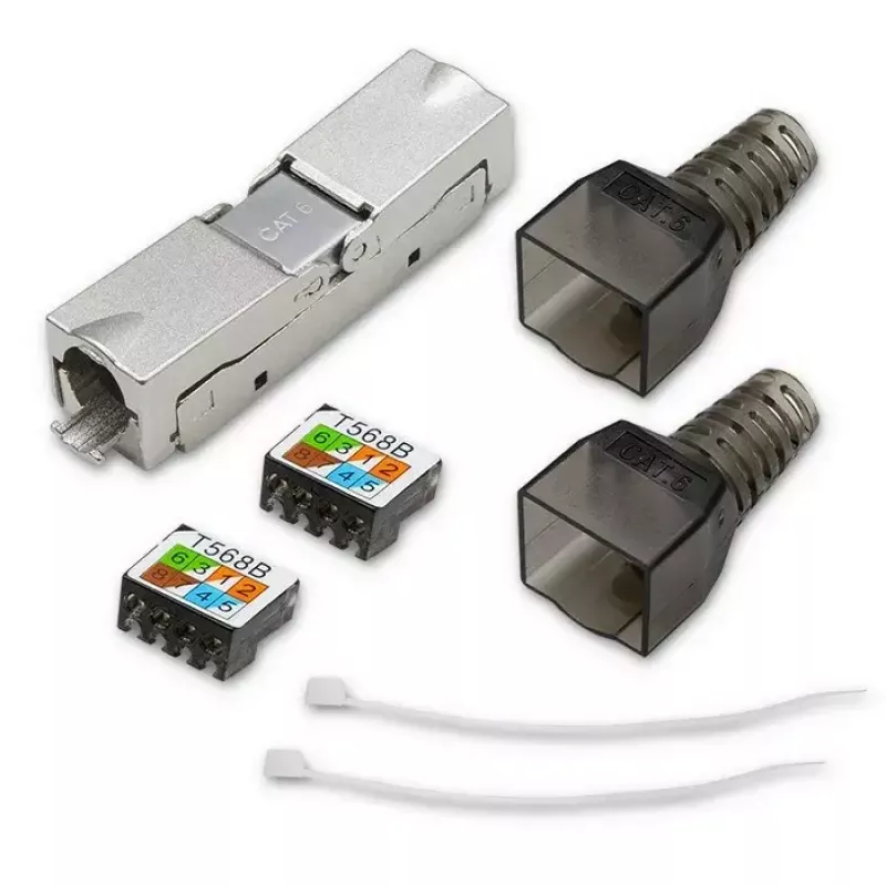Bez instrumenta RJ45 spraudnis QOLTEC 54540 CAT6 STP ekranētiem Ethernet kabeļiem