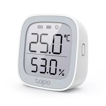 TP-Link Tapo viedais temperatūras un mitruma monitors, iekštelpām, temperatūras un mitruma sensors, brīvi stāvošs, bezvadu, -20 - 60 °C, 0 - 99%