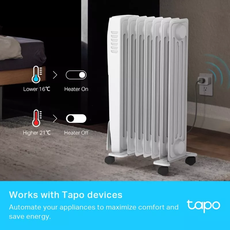 TP-Link Tapo viedais temperatūras un mitruma monitors, iekštelpām, temperatūras un mitruma sensors, brīvi stāvošs, bezvadu, -20 - 60 °C, 0 - 99%