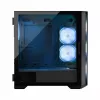 PC korpuss MODECOM Horizon ARGB FLOW MIDI Melns — E-ATX atbalsts, rūdīts stikls, ARGB, USB-C, maks. GPU 400 mm