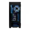 PC korpuss MODECOM Horizon ARGB FLOW MIDI Melns — E-ATX atbalsts, rūdīts stikls, ARGB, USB-C, maks. GPU 400 mm