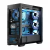 PC korpuss MODECOM Horizon ARGB FLOW MIDI Melns — E-ATX atbalsts, rūdīts stikls, ARGB, USB-C, maks. GPU 400 mm