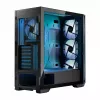 PC korpuss MODECOM Horizon ARGB FLOW MIDI Melns — E-ATX atbalsts, rūdīts stikls, ARGB, USB-C, maks. GPU 400 mm