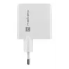 NATEC maiņstrāvas vadu mobilo ierīču lādētājs NUC-2142, USB-C PD 3.0 + USB-A, 5–20 V līdz 3 A, 45 W, balts