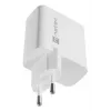 NATEC maiņstrāvas vadu mobilo ierīču lādētājs NUC-2142, USB-C PD 3.0 + USB-A, 5–20 V līdz 3 A, 45 W, balts