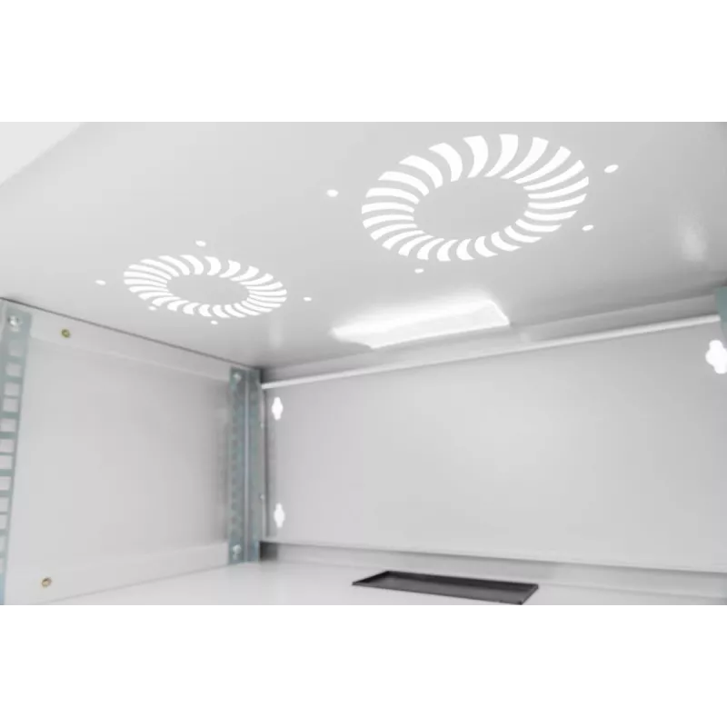 DIGITUS 4U sienas montāžas skapis - SOHO nesamontēts 241x540x400mm pilnībā stikla priekšējās durvis pelēks