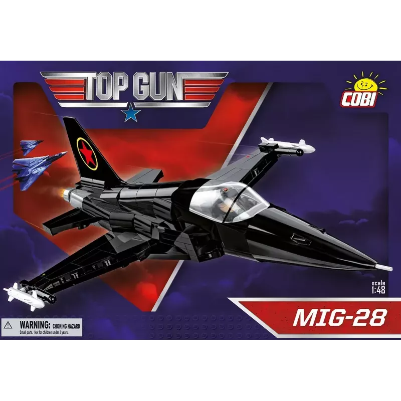 Cobi Top Gun MiG-28 5859 būvēšanas komplekts, 1:48 mēroga modelis, kolekcionējams ķieģeļu komplekts