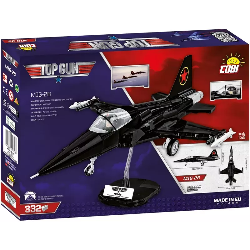 Cobi Top Gun MiG-28 5859 būvēšanas komplekts, 1:48 mēroga modelis, kolekcionējams ķieģeļu komplekts