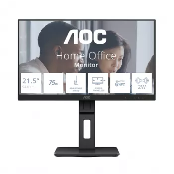 AOC E2 22E2UMF datora monitors 54,6 cm (21,5 collas) 1920 x 1080 pikseļi Full HD LED Melns