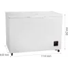 Lādes saldētava Gorenje FH30EAW — 297 L lietderīgā tilpība, energoefektivitātes klase E, brīvstāvoša, ar displeju, balta