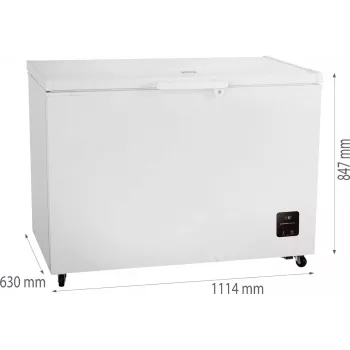 Lādes saldētava Gorenje FH30EAW — 297 L lietderīgā tilpība, energoefektivitātes klase E, brīvstāvoša, ar displeju, balta