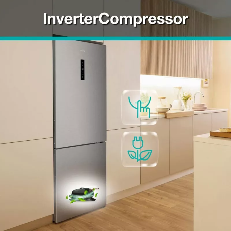 Gorenje NRK720CAXL4 Brīvi stāvošs 495 L Nerūsējošais tērauds