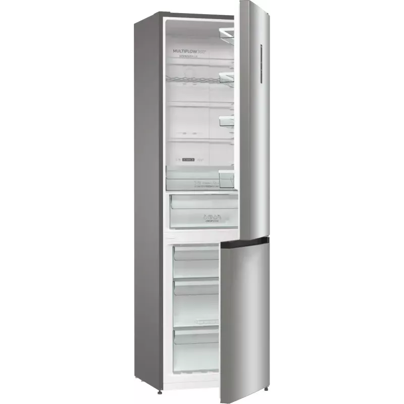 Gorenje NRK620CA2XL4 brīvi stāvošs ledusskapis ar saldētavu, apakšējā saldētava, 331 l (235 l + 96 l), No Frost Plus, energoklase C, pelēks