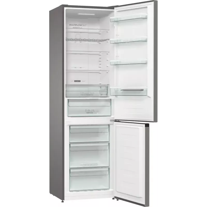 Gorenje NRK620CA2XL4 brīvi stāvošs ledusskapis ar saldētavu, apakšējā saldētava, 331 l (235 l + 96 l), No Frost Plus, energoklase C, pelēks