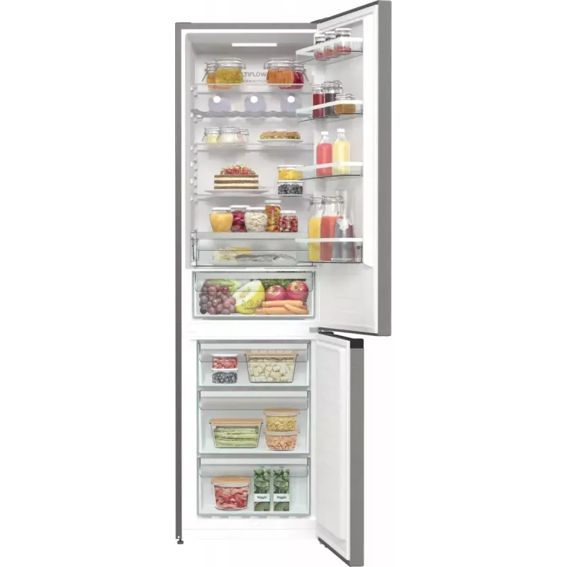 Gorenje NRK620CA2XL4 brīvi stāvošs ledusskapis ar saldētavu, apakšējā saldētava, 331 l (235 l + 96 l), No Frost Plus, energoklase C, pelēks