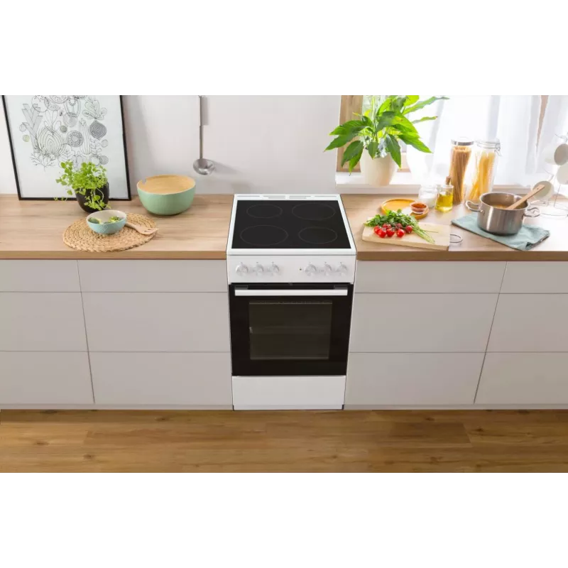 Gorenje GEC5A41WG Brīvi stāvoša plīts Elektriskā Keramiskā plīts virsma Balta