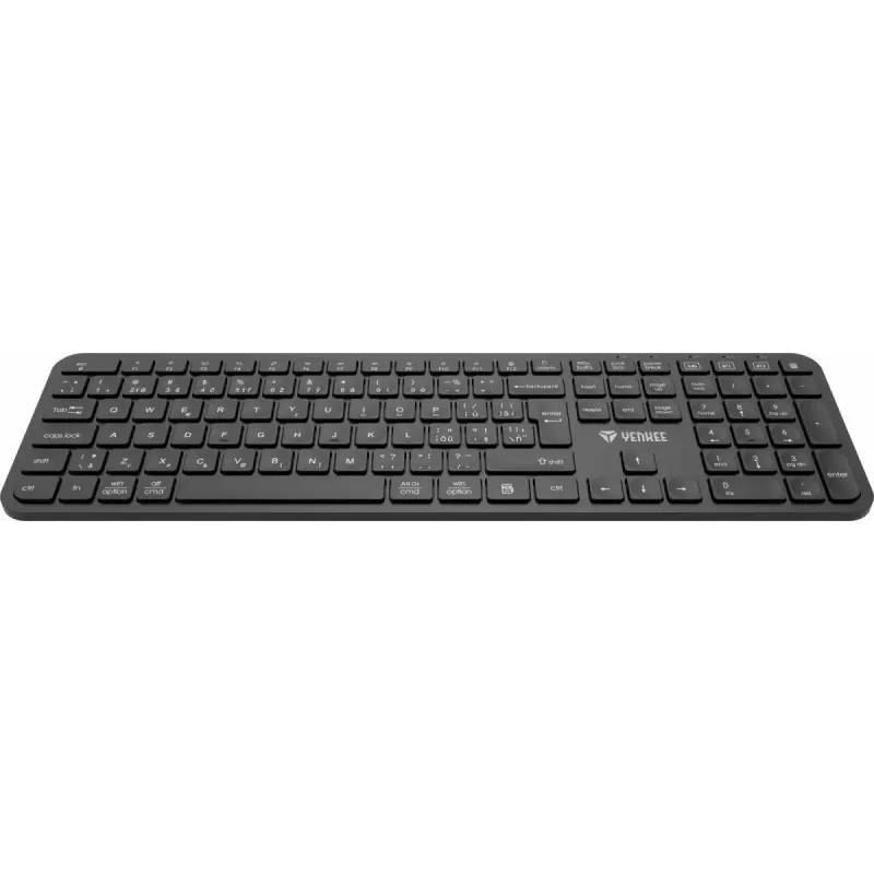 Bezvadu tastatūra YENKEE YKB 2050 EGO 2.4G Bluetooth — kompakts izkārtojums, bezvadu divu režīmu