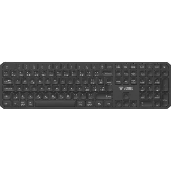 Bezvadu tastatūra YENKEE YKB 2050 EGO 2.4G Bluetooth — kompakts izkārtojums, bezvadu divu režīmu