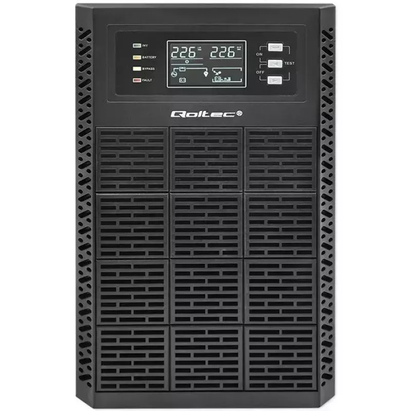 Nepārtrauktas barošanas avots QOLTEC 52282 3kVA Line-Interactive ar LCD displeju