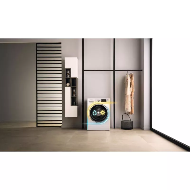 Whirlpool FFWDD 1076258 SV EE veļas mazgājamā mašīna ar žāvētāju Brīvstāvoša Ielādējama no priekšas Balta