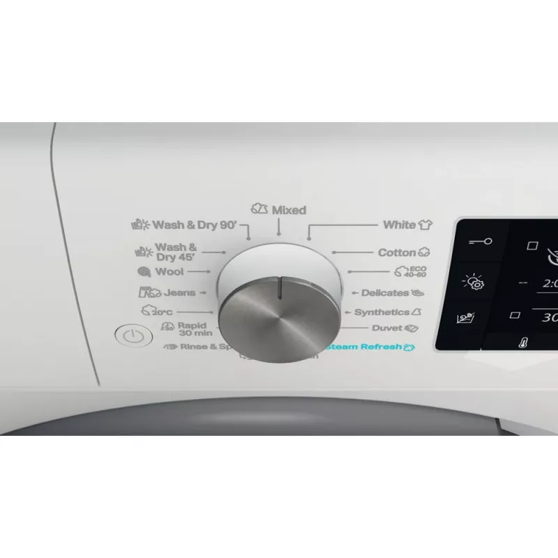 Whirlpool FFWDD 1076258 SV EE veļas mazgājamā mašīna ar žāvētāju Brīvstāvoša Ielādējama no priekšas Balta