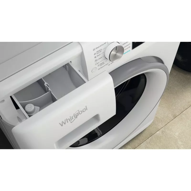 Whirlpool FFWDD 1076258 SV EE veļas mazgājamā mašīna ar žāvētāju Brīvstāvoša Ielādējama no priekšas Balta