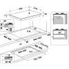 Whirlpool AKWL 728/NB Melns Iebūvējama 75 cm Gāzes 5 zonu(-s)