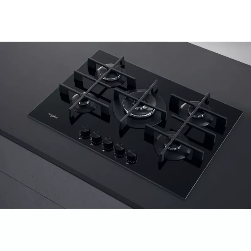 Whirlpool AKWL 728/NB Melns Iebūvējama 75 cm Gāzes 5 zonu(-s)
