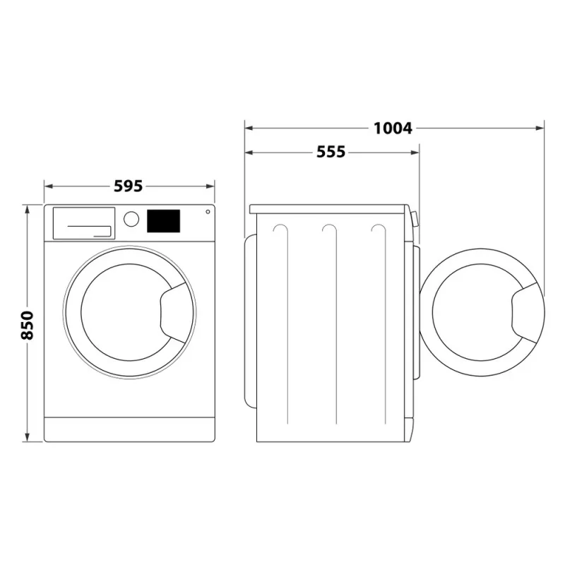 Veļas mazgājamā un žāvējamā mašīna Indesit BDE 86436 WSV EE — 6 kg, 1400 apgr./min, Balta, 595×540×850 mm