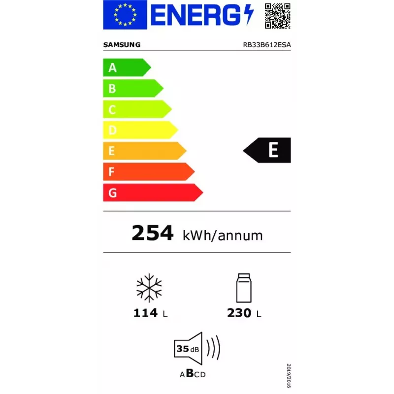 Samsung RB33B612ESA Brīvstāvošs 344 L Sudraba, Nerūsējošais tērauds