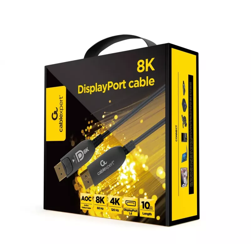 DisplayPort kabelis Gembird CC-DP8K-AOC-20M 20m Melns