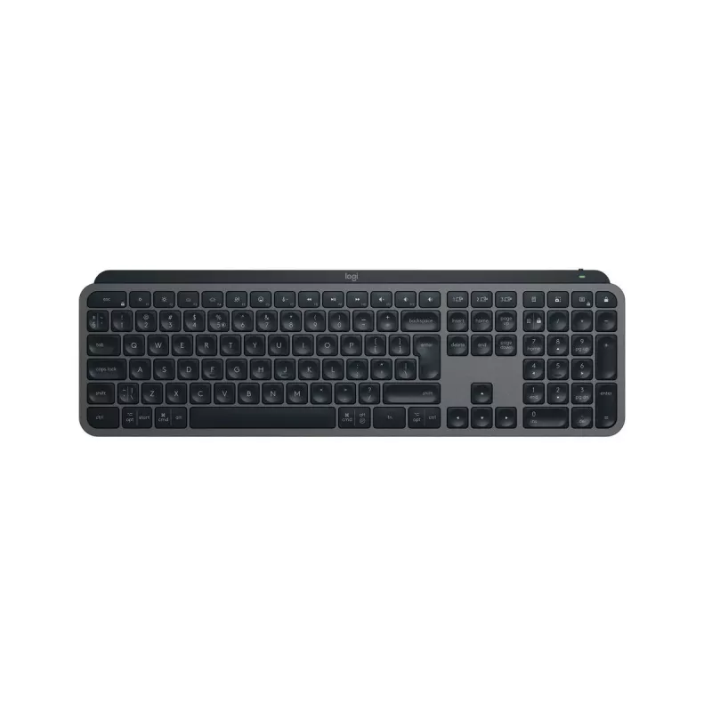 Bezvadu pilna izmēra tastatūra Logitech Master MX Keys S — Bluetooth, QWERTY, šķērveida slēdži, LED fona apgaismojums, Graphite