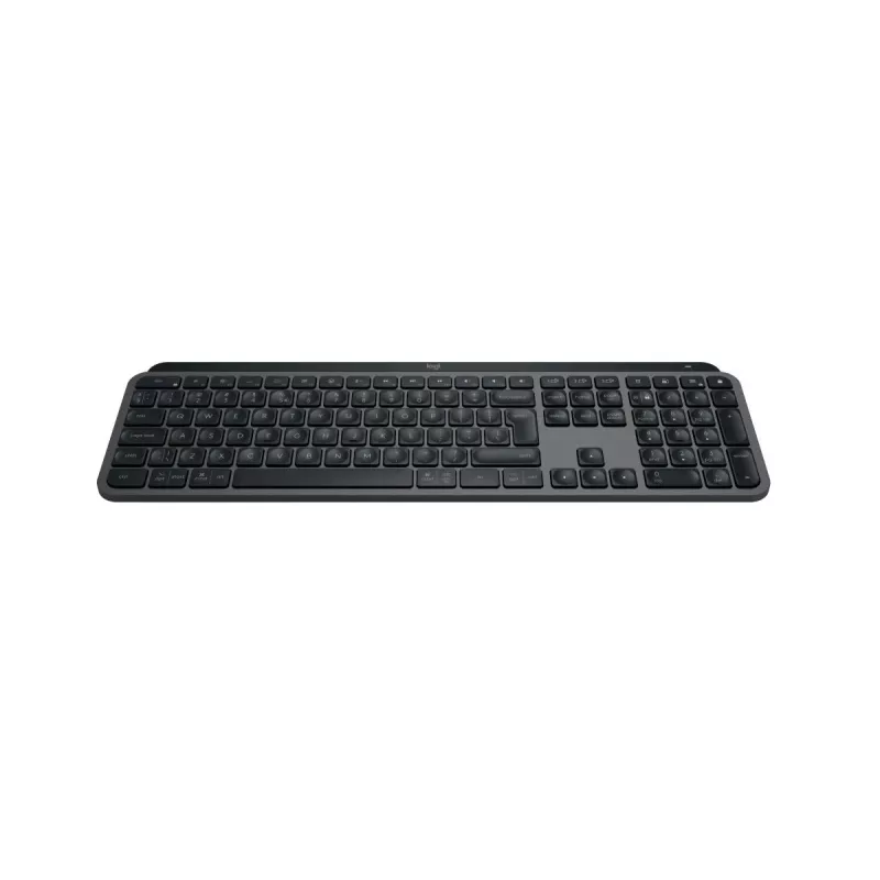 Bezvadu pilna izmēra tastatūra Logitech Master MX Keys S — Bluetooth, QWERTY, šķērveida slēdži, LED fona apgaismojums, Graphite