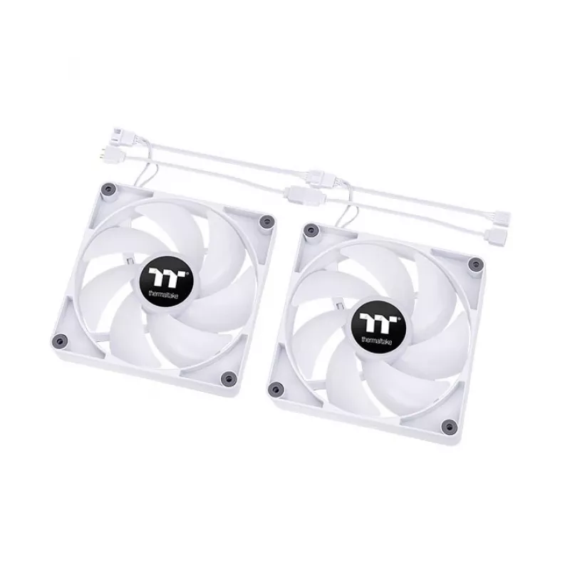 THERMALTAKE PC dzesēšanas ventilators - CT120 ARGB Sync - 12cm - Balts - 2 gab. iepakojumā