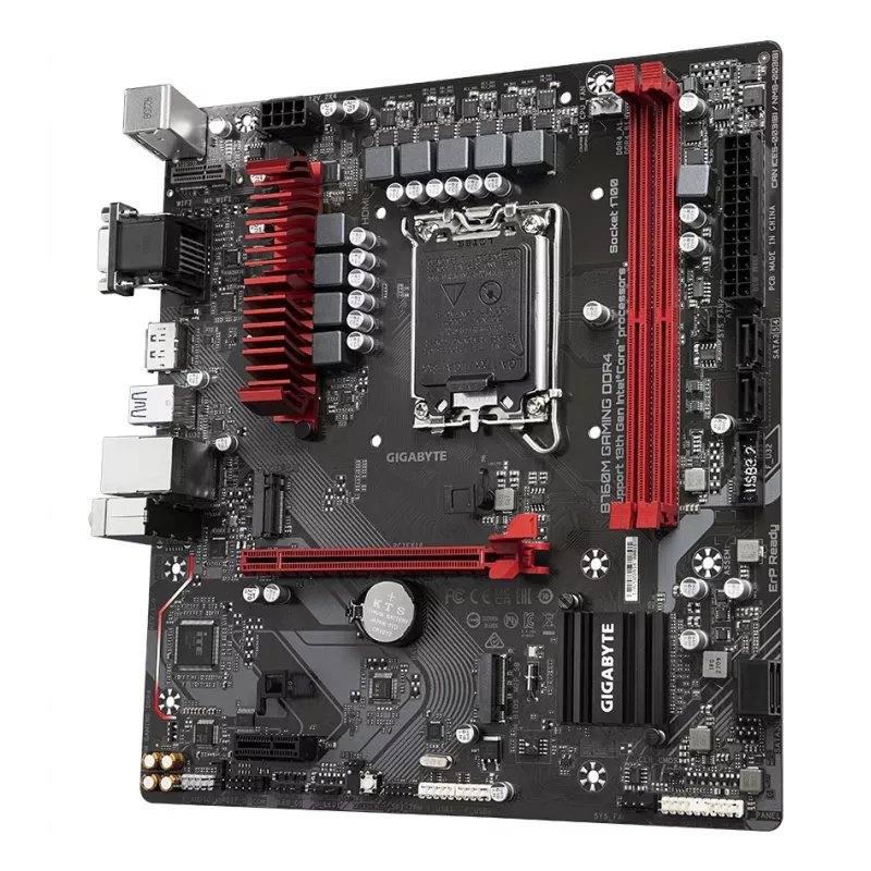 GIGABYTE B760M GAMING DDR4 mātesplate – atbalsta Intel Core 14. paaudzes CPU, 6+2+1 fāžu digitālais VRM, līdz 5333 MHz DDR4 (OC), 2xPCIe 4.0 M.2, 2.5GbE LAN, USB 3.2 Gen1