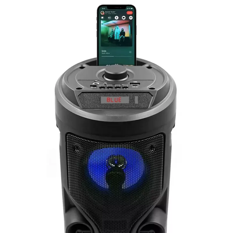 Pārnēsājams stereo skaļrunis SQUEAK SQ1004 Harmony BT 5.0, 40W RMS, Bluetooth 5.0, FM, LED, 8h akumulators, Melns