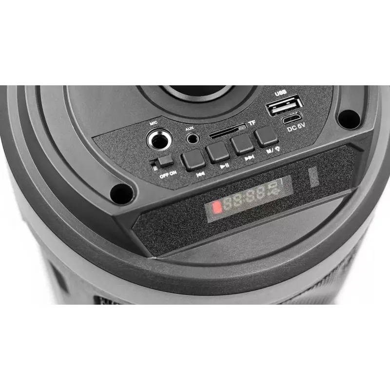 Pārnēsājams stereo skaļrunis SQUEAK SQ1004 Harmony BT 5.0, 40W RMS, Bluetooth 5.0, FM, LED, 8h akumulators, Melns