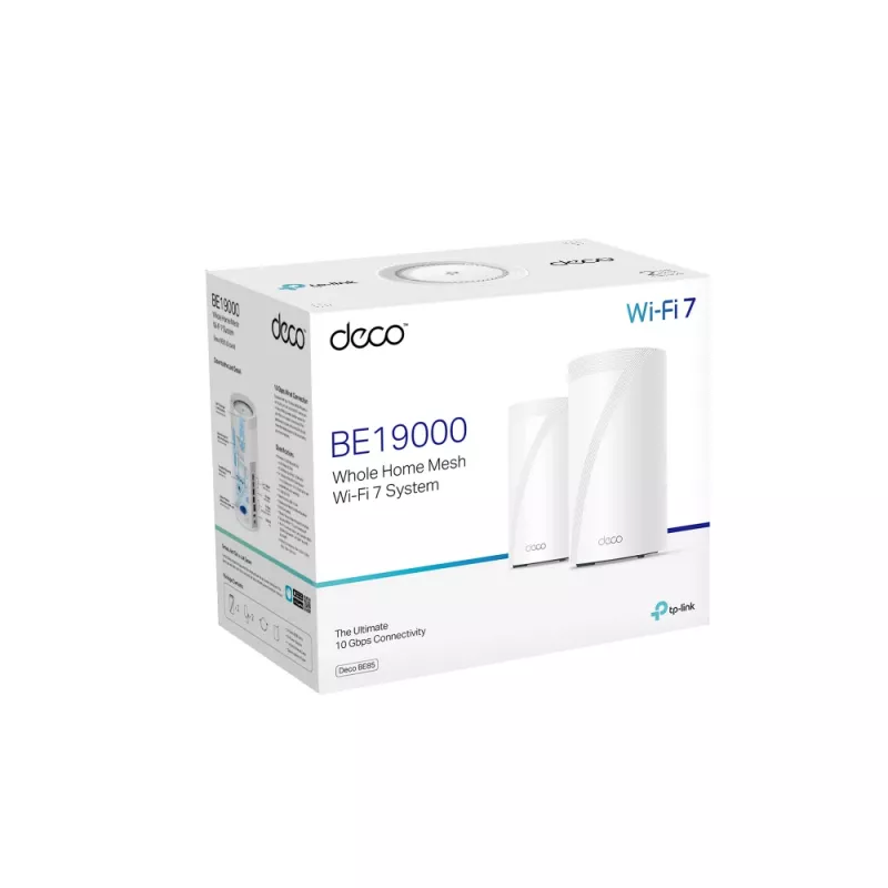 TP-Link BE19000 visa mājas Mesh Wi-Fi 7 sistēma (trīs joslu), balta, iekšējā, Mesh sistēma, CE