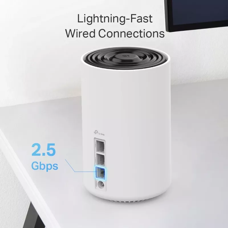 TP-Link AXE5400 Whole Home Mesh Wi-Fi 6E System(Tri-Band), balta, Internal, Mesh system, 670 m², FCC: