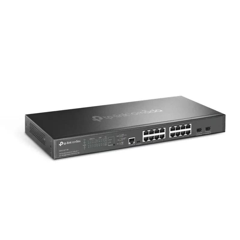 TP-Link Omada 16 portu 2.5G un 2 portu 10GE SFP+ L2+ pārvaldāms slēdzis ar 8 portu PoE+
