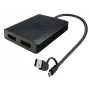 i-tec USB-A/USB-C Dual 4K/60 Hz DisplayPort Video Adapter, 0.27 m, USB Type-A/USB Type-C, 2 x DisplayPort, Vīrišķais, Sievišķais, 3840 x 2160 pikseļi