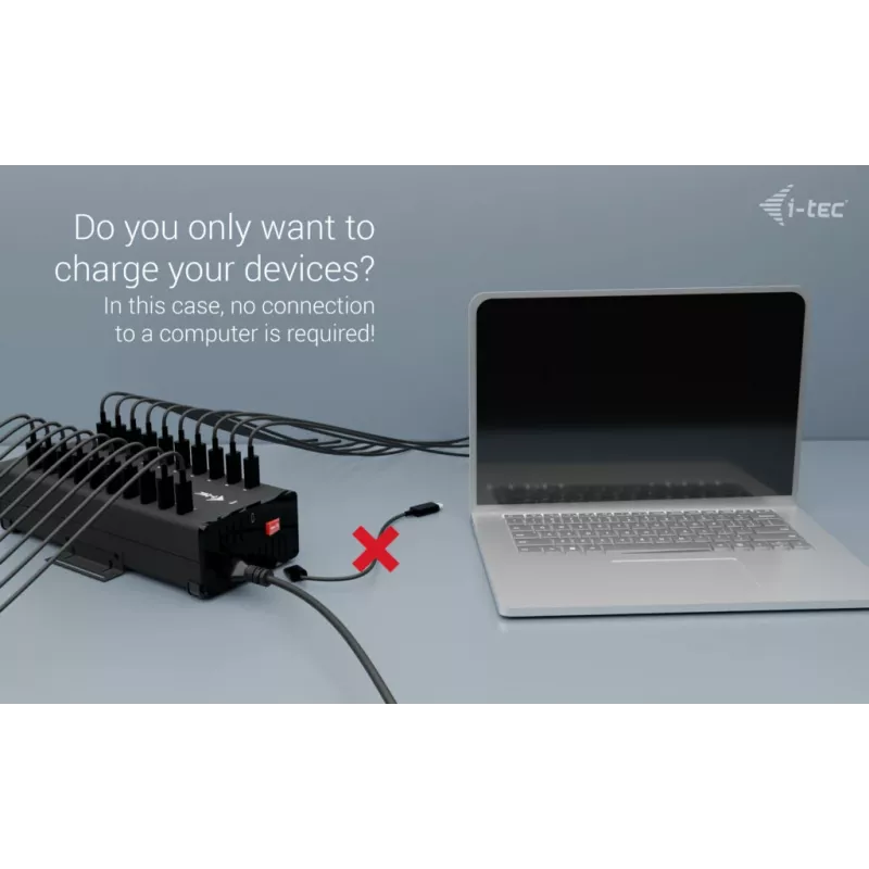 i-tec USB-C/USB-A Metal Charging + data HUB, 15W uz portu, 20x USB-C