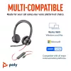 HP Poly Melnswire 8225 Stereo USB-C Headset +USB-C/A Adapter