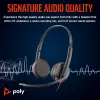 HP Poly Melnswire 3225 Stereo USB-C austiņas +3,5 mm spraudnis +USB-C/A adapteris