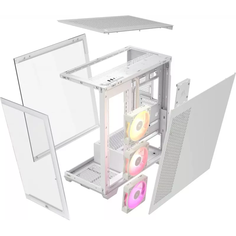 CORSAIR Pc Case - Icue Link 3500x RGB Mid-tower - balta