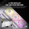 CORSAIR Pc Case - Icue Link 3500x RGB Mid-tower - balta